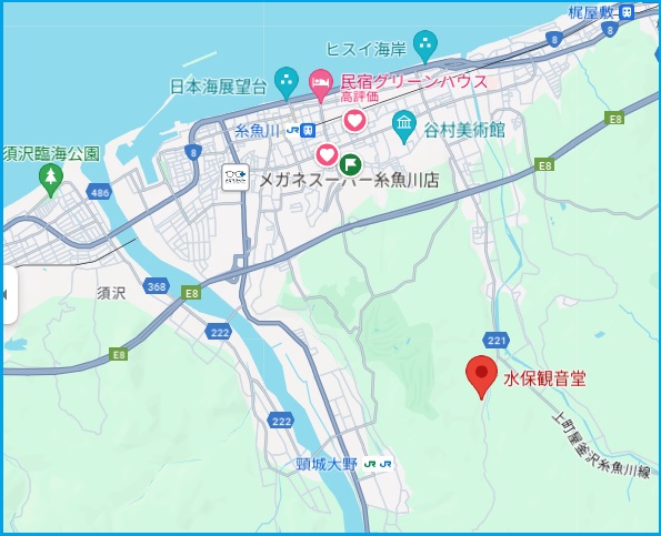 糸魚川市　水保観音堂　地図